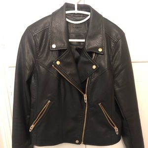 Black faux leather jacket